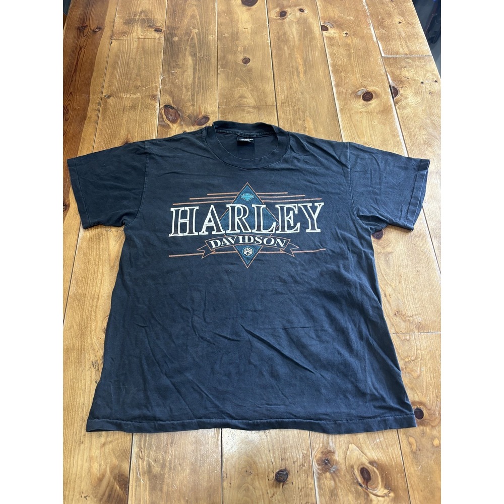 Vintage 1996 Harley-Davidson T-Shirt Men's L Black Hal's Milwaukee WI Made in
